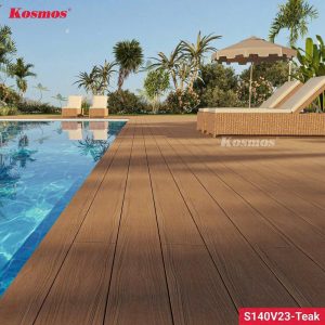 Sàn gỗ nhựa 2 lớp phủ Polymer - Sàn lỗ vuông 2 da Kosmos
