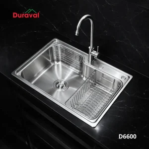 Chậu rửa 1 hố inox 304 Duraval D6600